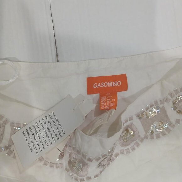 GASOLINO women's midi cream flared skirt size XL. - Picture 10 of 13